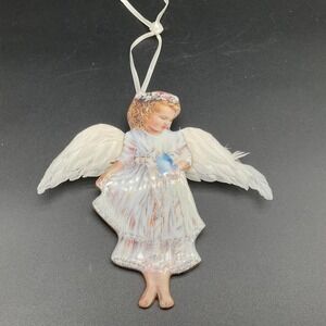 Vintage Bradford Christmas Porcelain Angel Ornament Gentle Guardian‎  Gelsinger